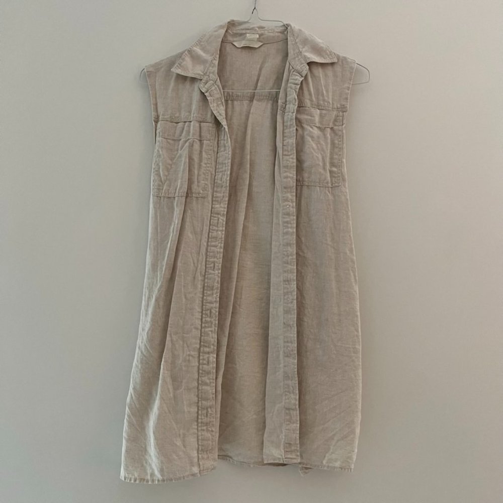 H&M Sleeveless Linen Shirt Dress